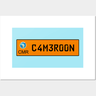 Cameroon car license plate Posters and Art